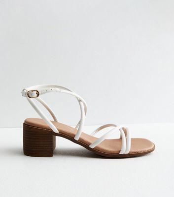 Extra Wide Fit Off White Chunky Block Heel Sandals | New Look
