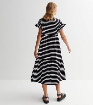 Striped cotton store t shirt dress