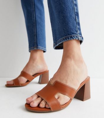 Mule heels tan sale