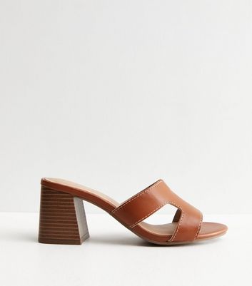 Tan mules deals heels