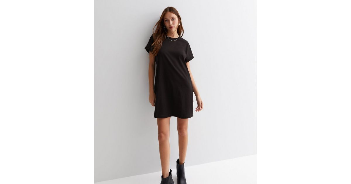 Roll Sleeve Pocket Shirt Dress