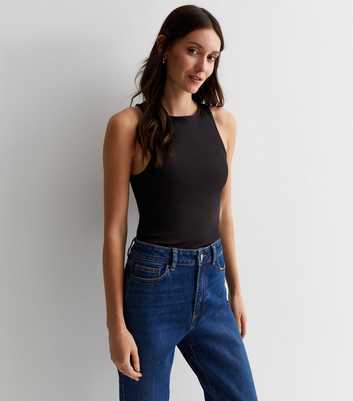 Black Slinky Racer Bodysuit