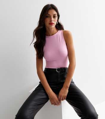 Light Purple Slinky Racer Bodysuit