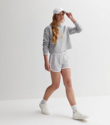 Grey sweat sale shorts girls