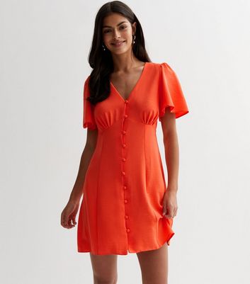 Button front mini clearance dress forever 21