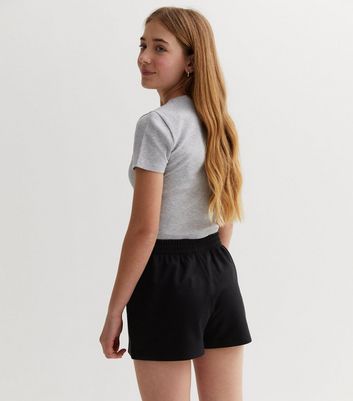 Girls Black Jogger Shorts New Look