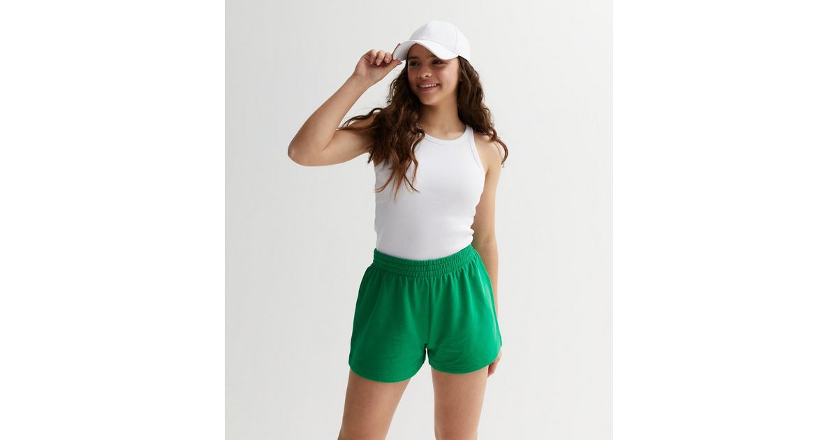 Girls Green Jogger Shorts New Look