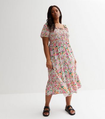 Womens floral store midi dress