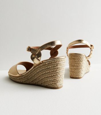 New look hot sale wedges gold