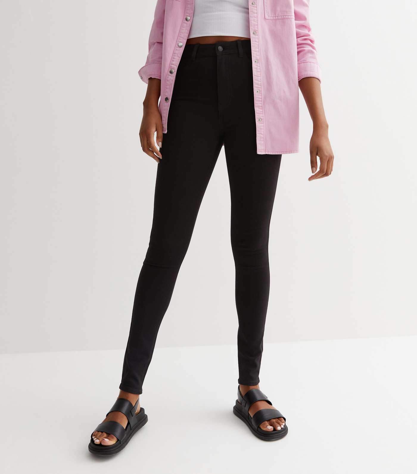 Tall Black Lift & Shape Jenna Skinny Jeans Image 2