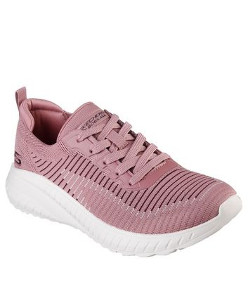 Skechers Pale Pink Bobs Sport Squad Chaos Trainers New Look