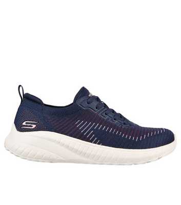 Skechers Navy Bobs Squad Chaos Memory Foam Trainers