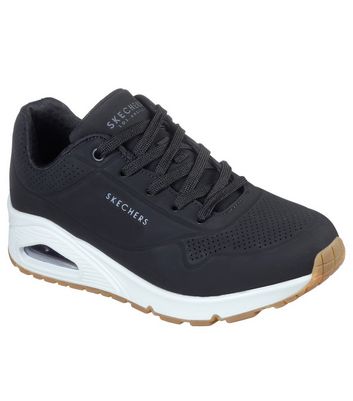 skechers junior uno stand on air trainers black