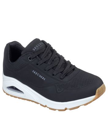 Skechers Black Wedge Uno Stand On Air Trainers New Look