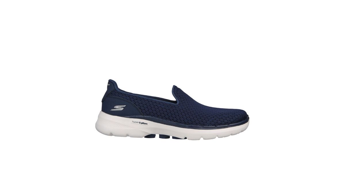 Implacable donante Maduro Skechers Navy Go Walk Goga Mat Trainers | New Look