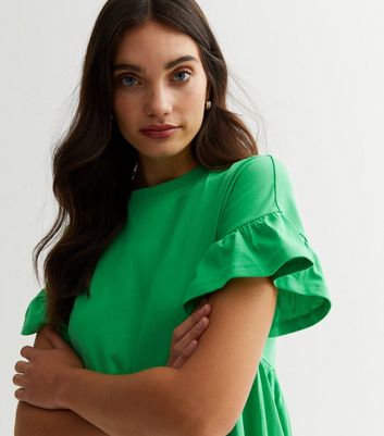 Ruffle cuff smock outlet dress