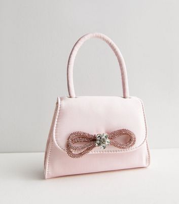 Public Desire Pink Satin Bow Cross Body Bag New Look