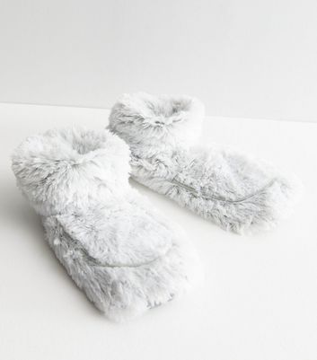 Warmies Pale Grey Heatable Booties 