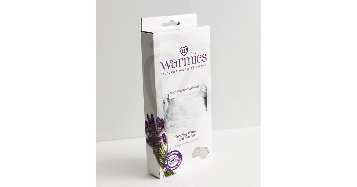Warmies Pale Grey Fluffy Microwaveable Eye Mask New Look