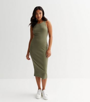 New look hot sale khaki dress