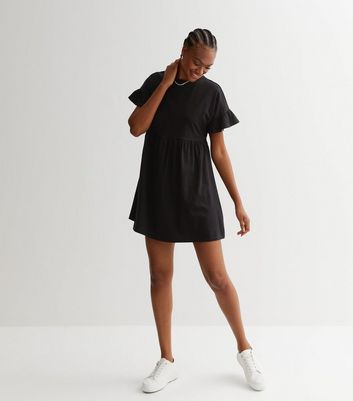 Short black cheap jersey dress