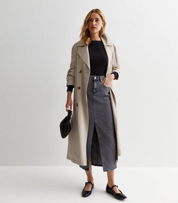 Maxi skirt clearance trench coat