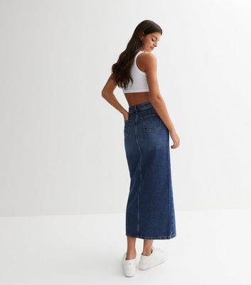 Buy Long Denim Skirt Maxi Skirt Full Length Denim Skirt Jean skirt with  stretch Online at desertcartINDIA