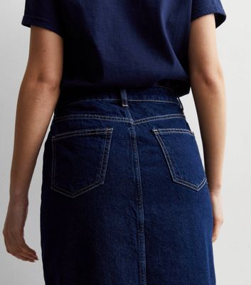 Midi jean skirt outlet navy