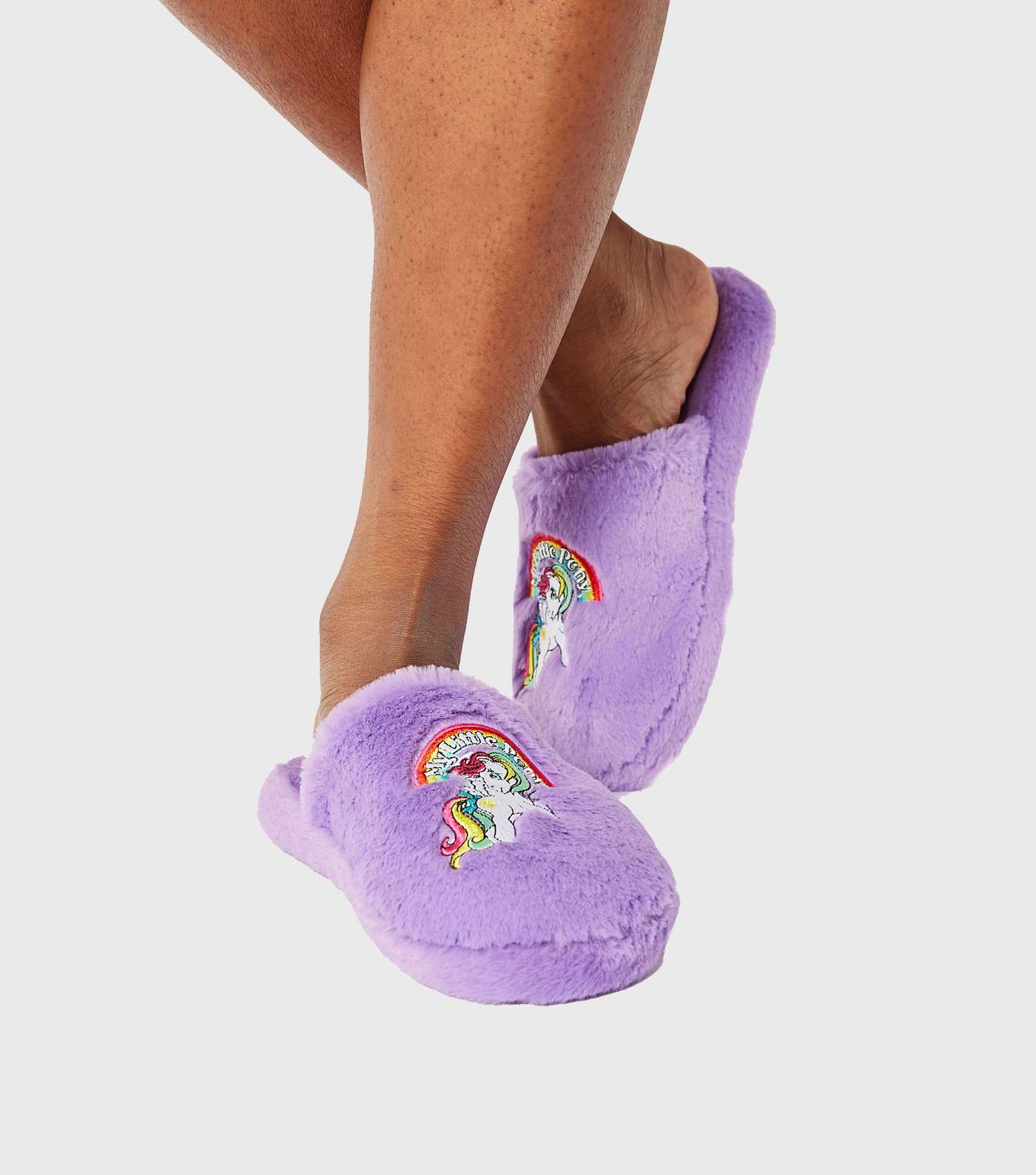 Skinnydip Lilac My Little Pony Embroidered Slippers Image 2