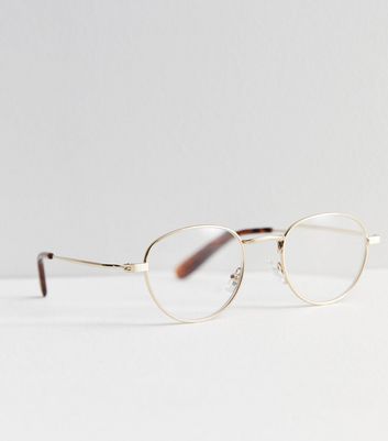 Round gold reading sale glasses