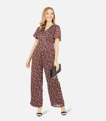 New look hot sale burgundy jumpsuit