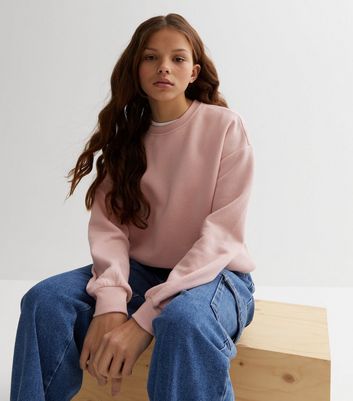 Pale pink crew 2025 neck jumper