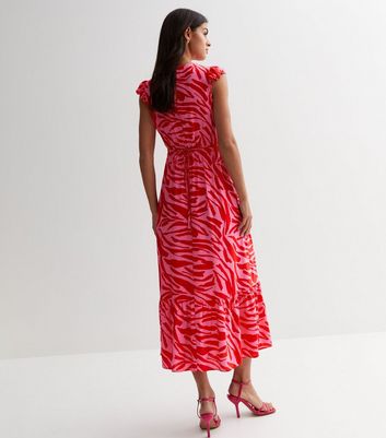 New look zebra midi cheap dress