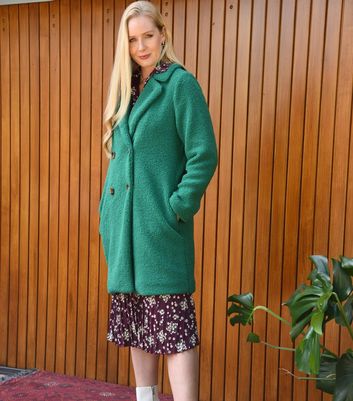 Green teddy coat outlet womens