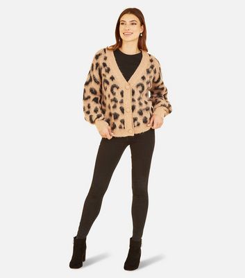 Leopard print cardigan sales new look