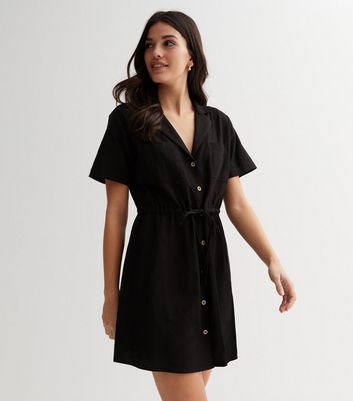 Black utility outlet dress