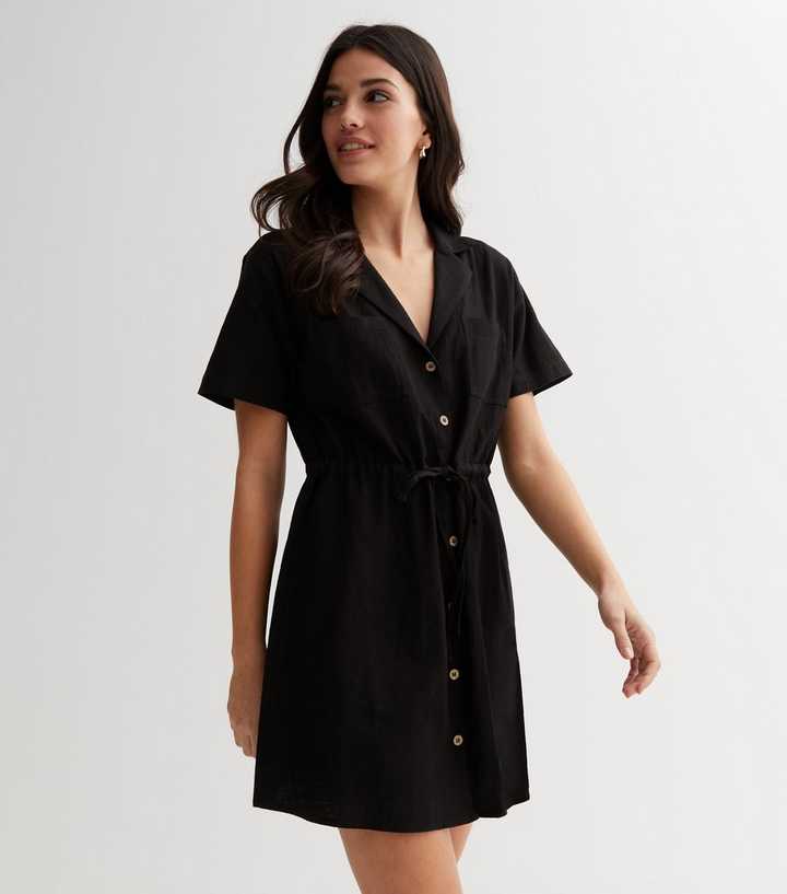 Black Utility Mini Dress