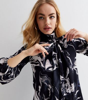 marble print blouse