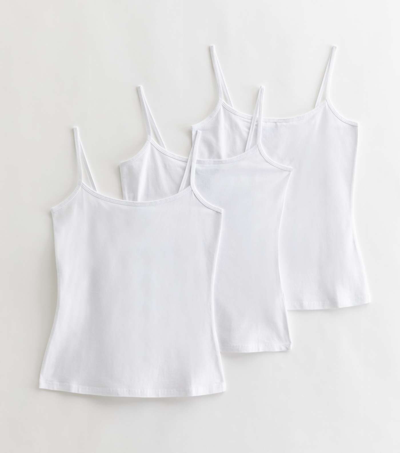 3 Pack White Jersey Scoop Neck Camis Image 5