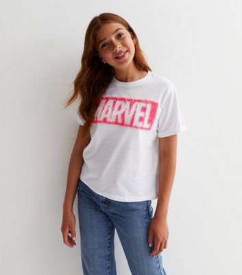 Name It White Marvel Logo T-Shirt