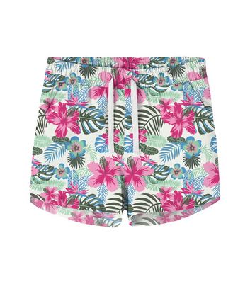 Name It White Floral Tie Waist Shorts New Look