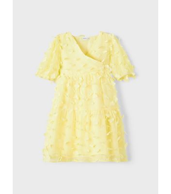 Name It Yellow Applique Short Sleeve Dress New Look
