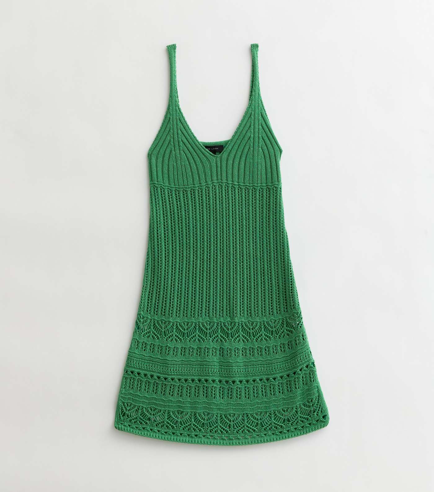 Green Crochet Mini Dress Image 5