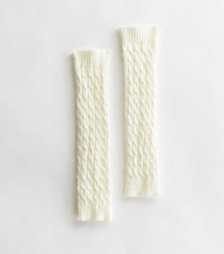 Cream Cable Knit Leg Warmers