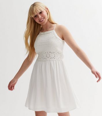 Girls white best sale dress size 14