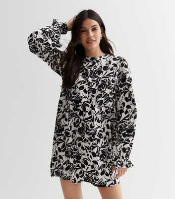 White Mark Making High Neck Mini Shirt Dress