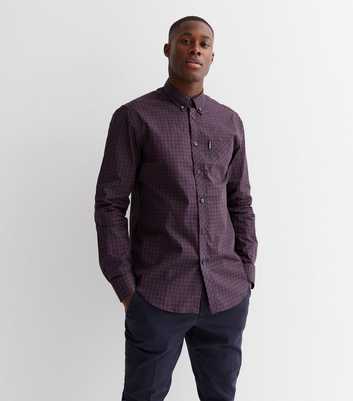 Ben Sherman Burgundy Check Pocket Front Shirt