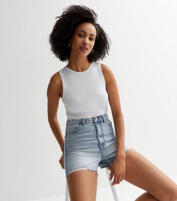 New look cheap denim shorts