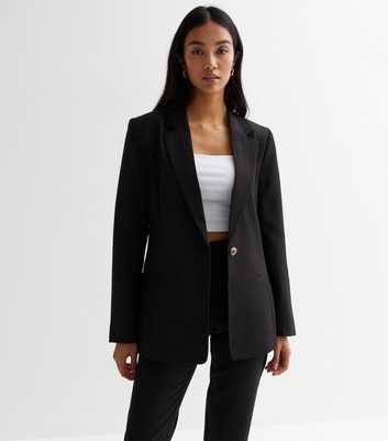 VILA Black Revere Collar Straight Fit Blazer