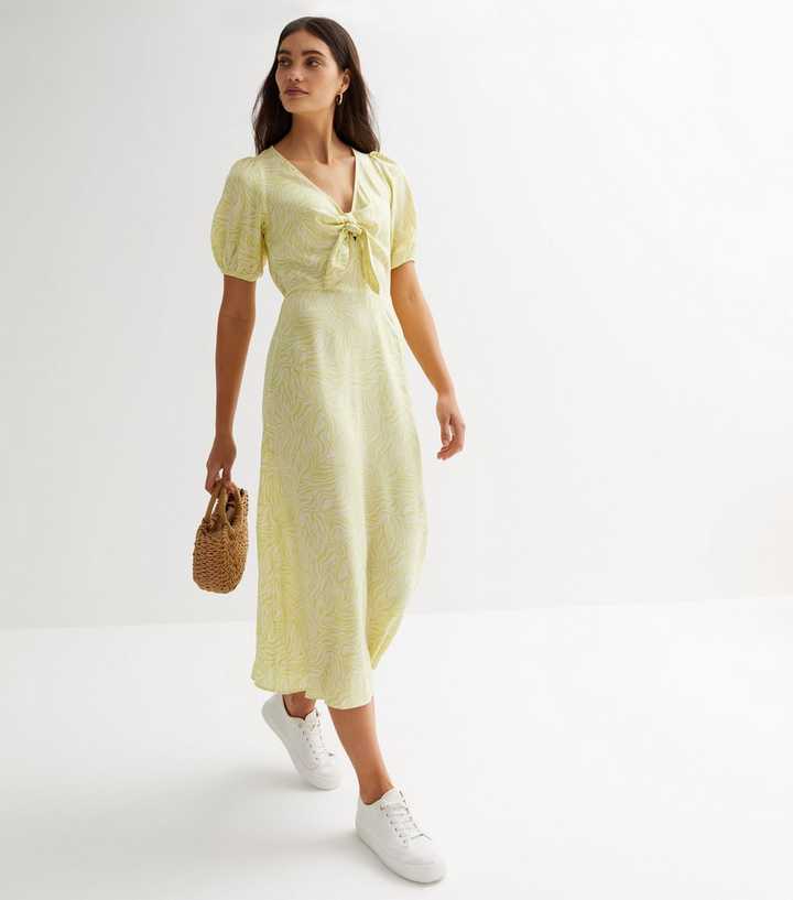 slim fit dress slacks Lime green leopard print wrap dress – Ôdette-vintage